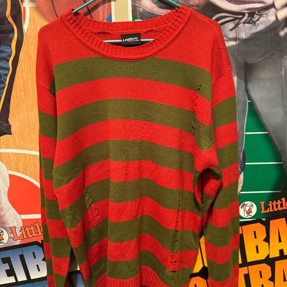 Vintage-Like Nightmare On Elm Street Freddy Krueger Sweater Hot Topic (Men's XL) - Picture 1 of 16